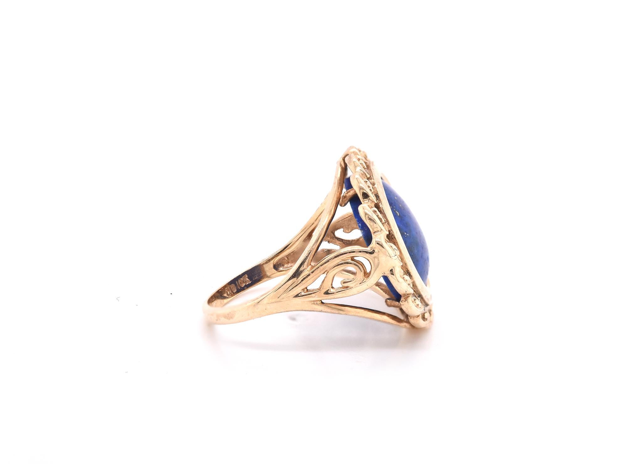 lapis and gold ring