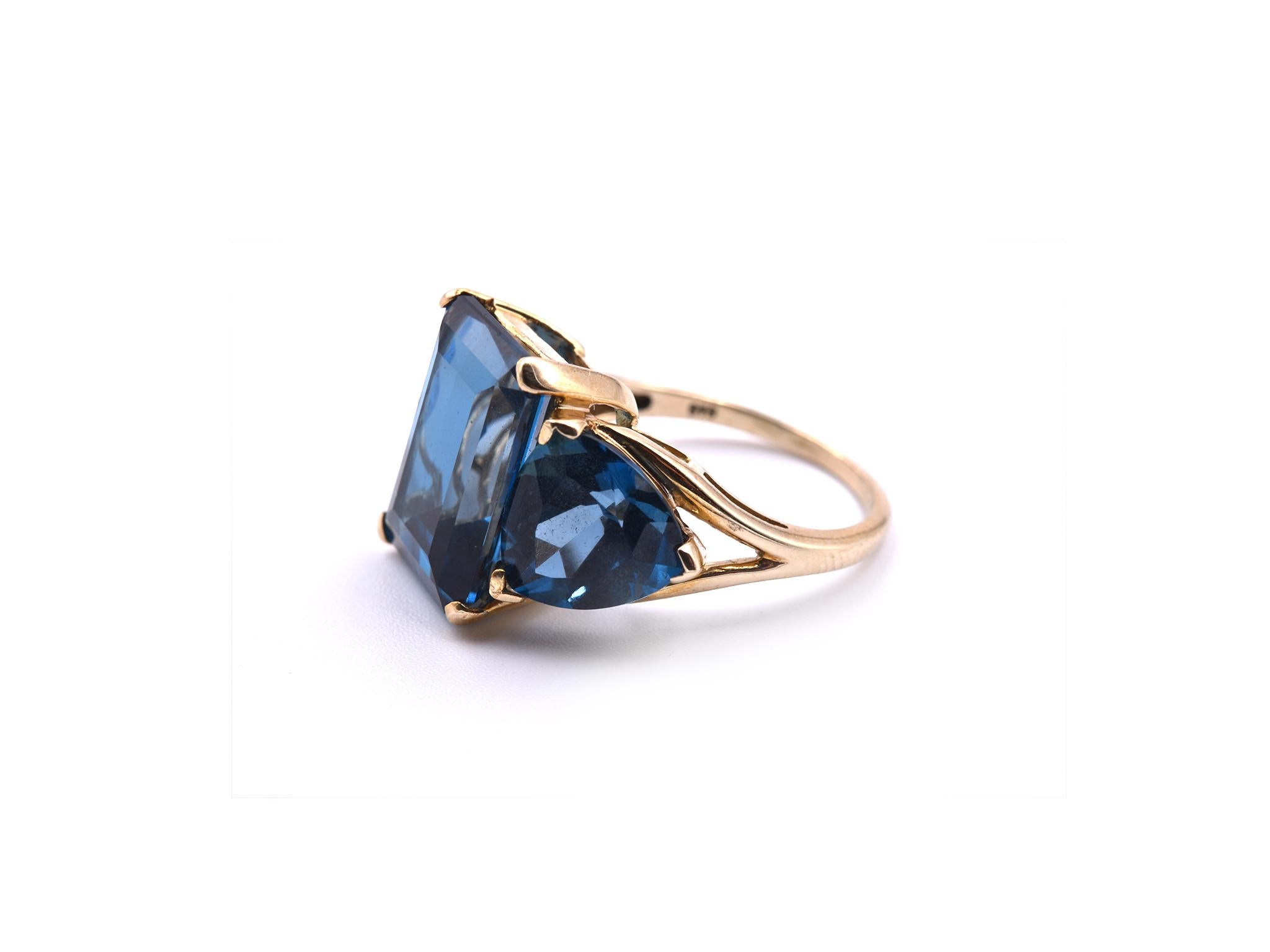 10k blue topaz ring