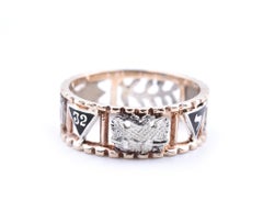 10 Karat Yellow Gold Masonic Band Ring