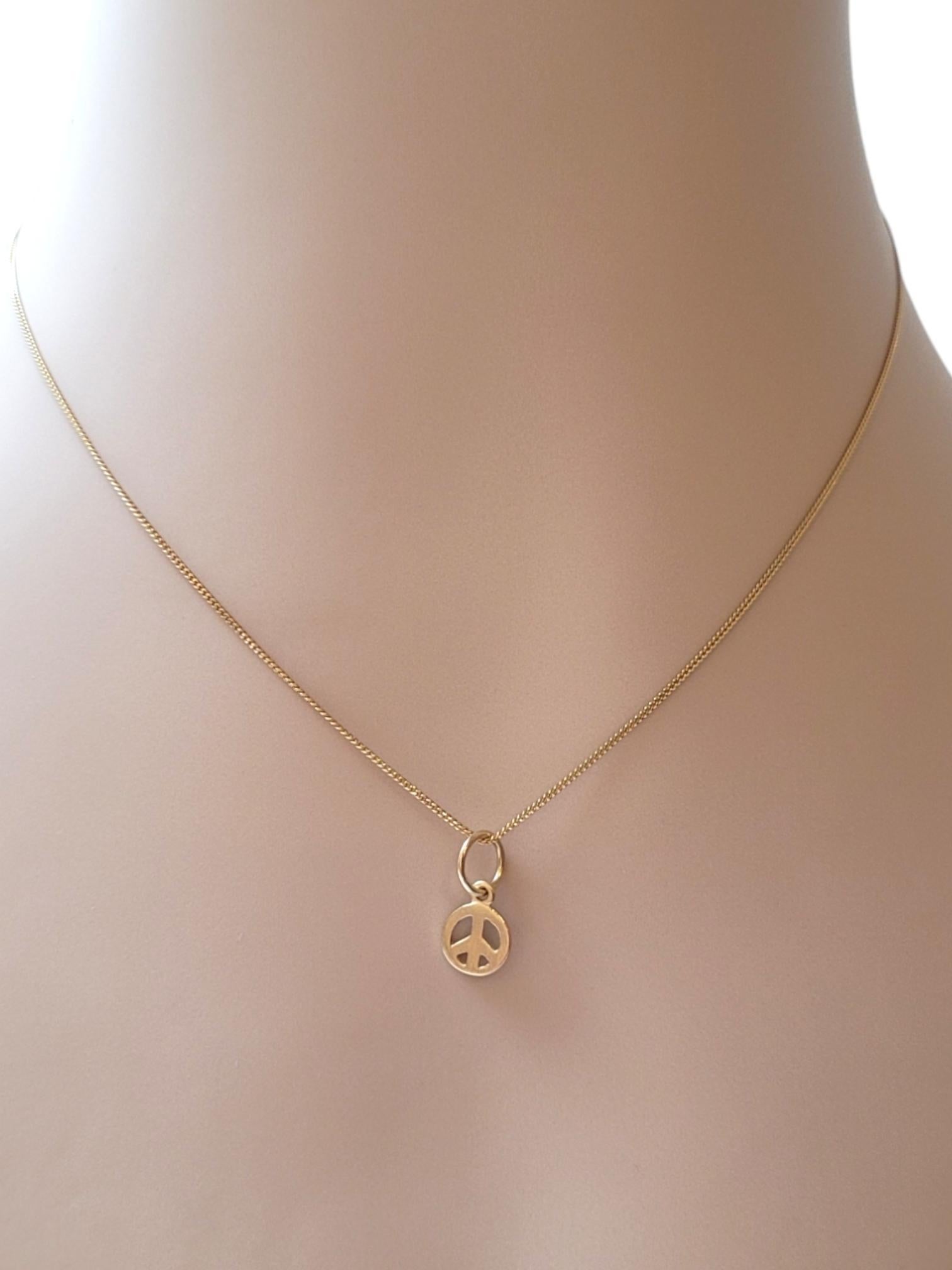 Women's 10K Yellow Gold Mini Peace Charm #18645