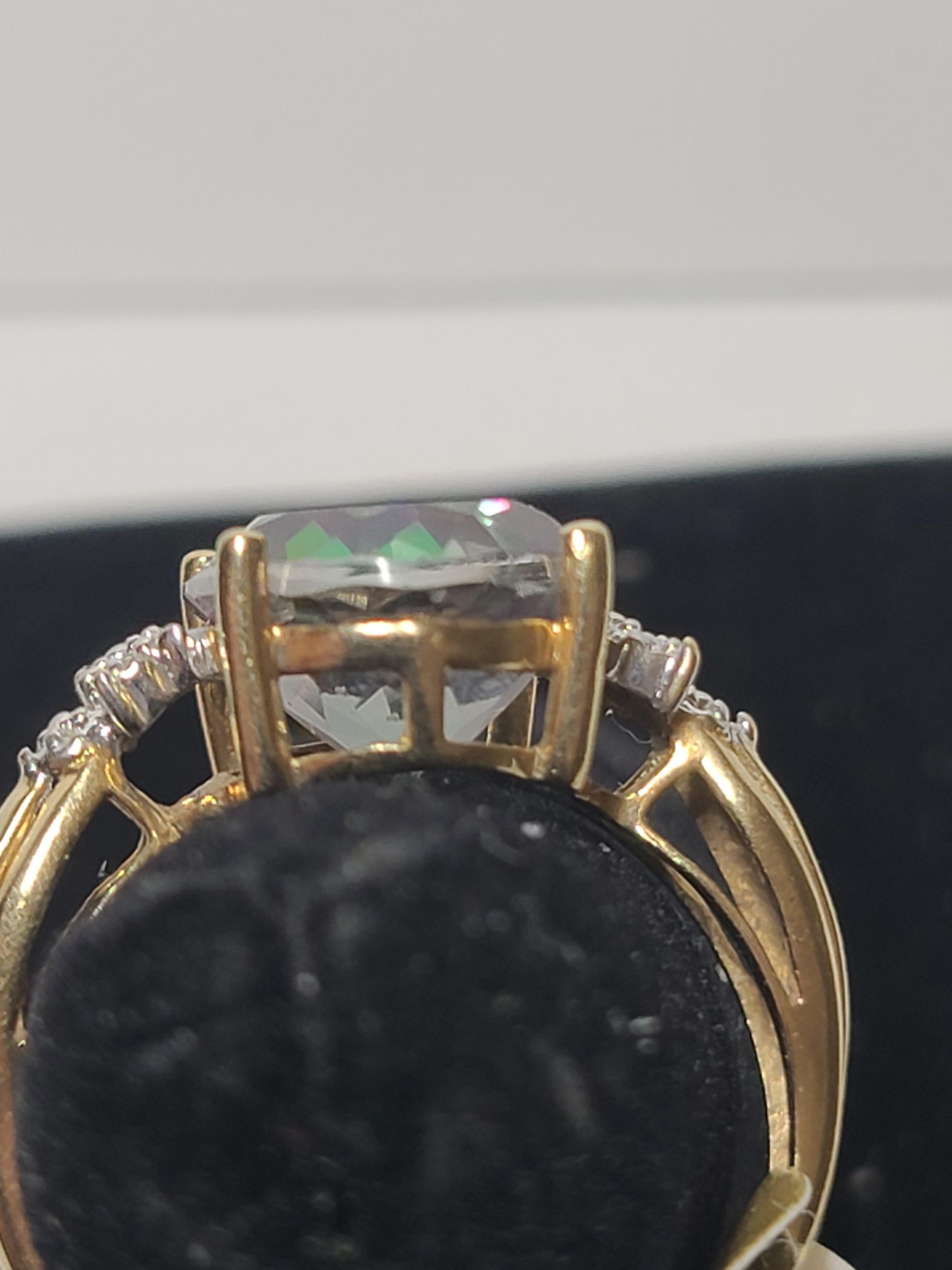 mystic topaz gold ring