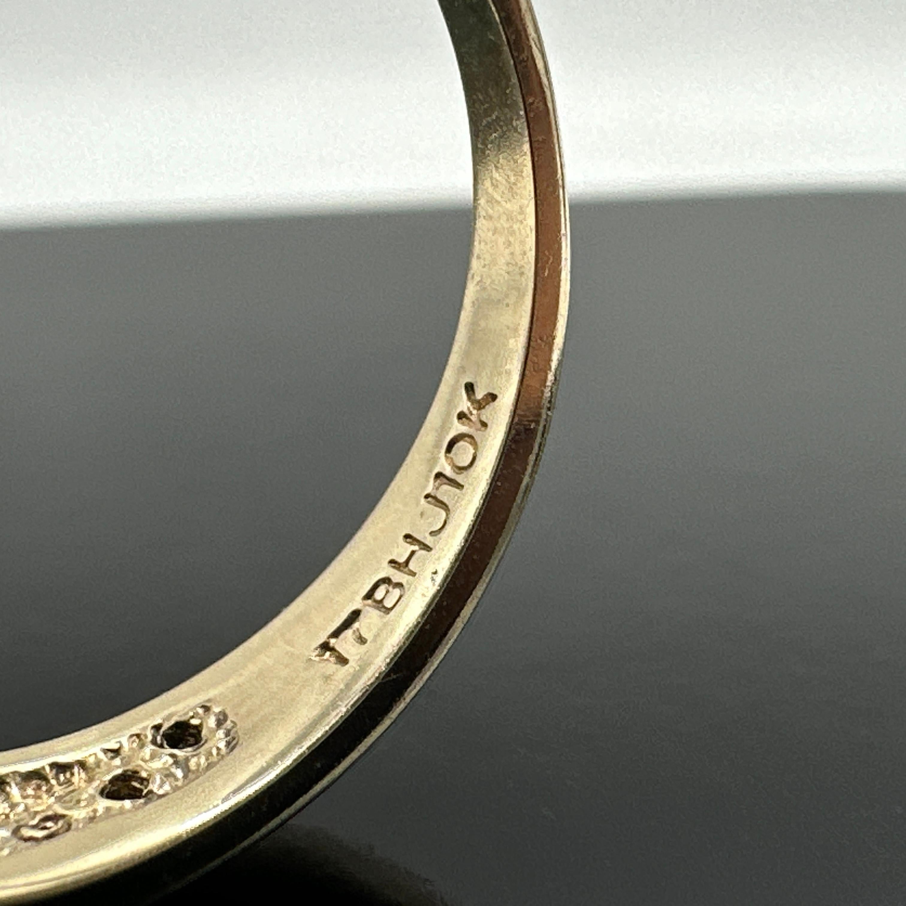 Women's 10k Yellow Gold Natural Diamond Cluster Ring 0.30TCW