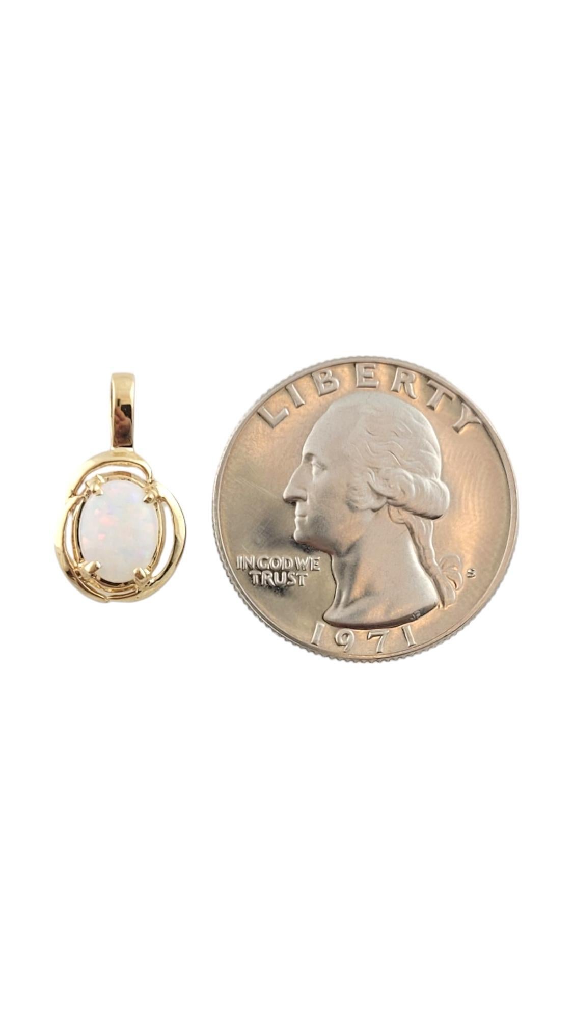 10K Yellow Gold Opal Pendant #16174 For Sale 1