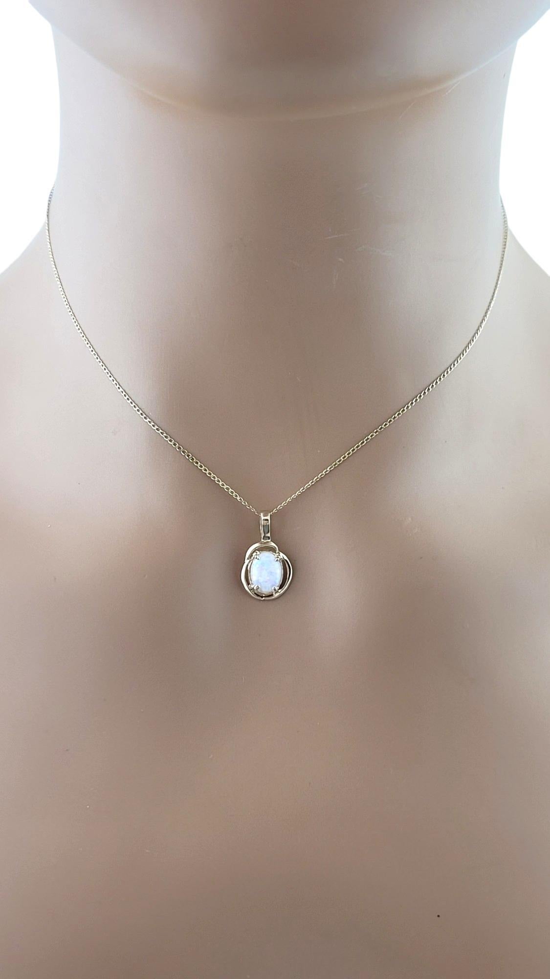 10K Yellow Gold Opal Pendant #16174 For Sale 2
