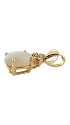 10K Yellow Gold Opal Pendant #16474
