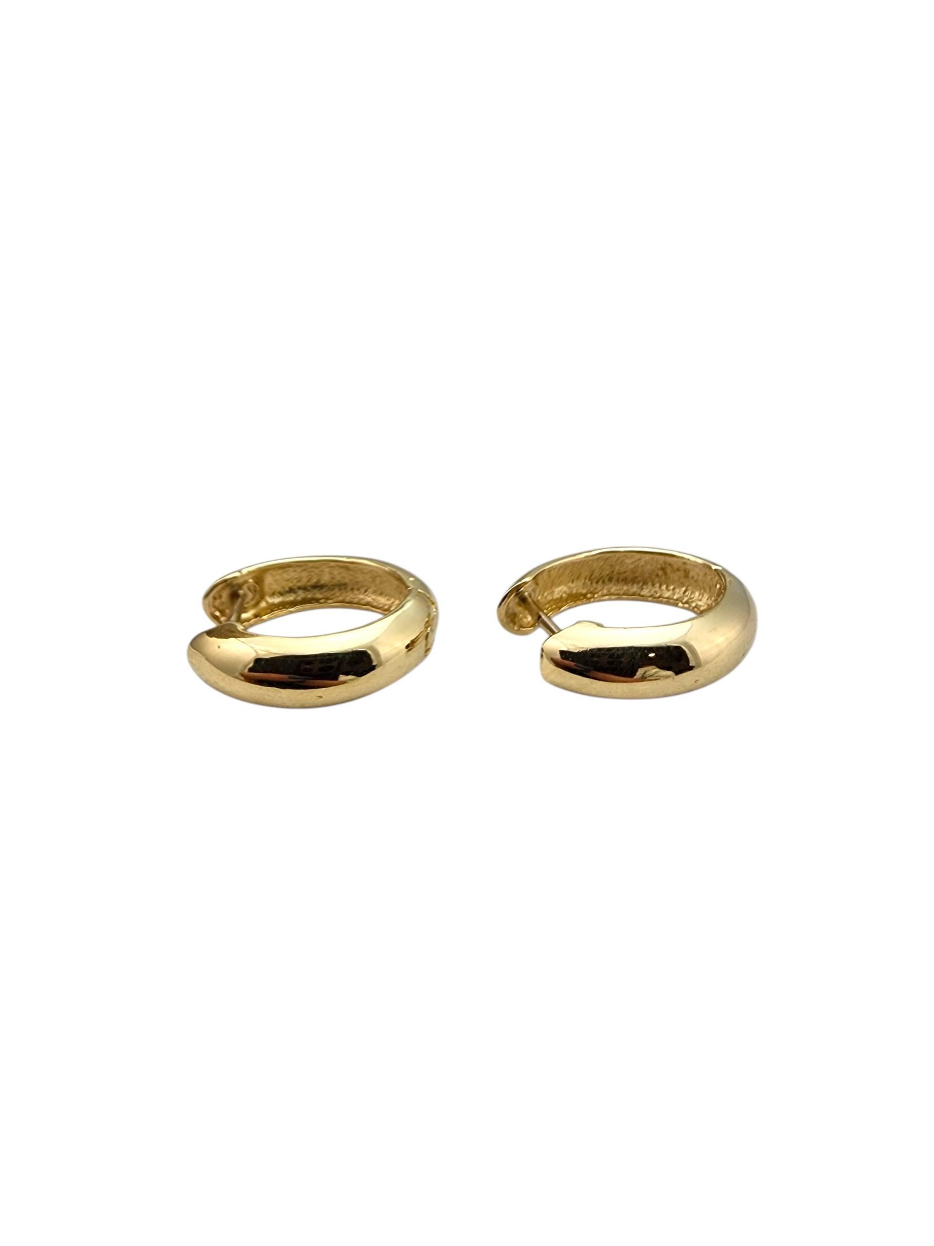 Pendientes de aro ovalados de oro amarillo de 10 quilates-

Elegantes pendientes de aro oval con bisagra de oro amarillo de 10 quilates con un acabado pulido y cierre de pestillo seguro, perfectos para llevar a diario.

Tamaño: 15,5 mm x 4,9 mm x