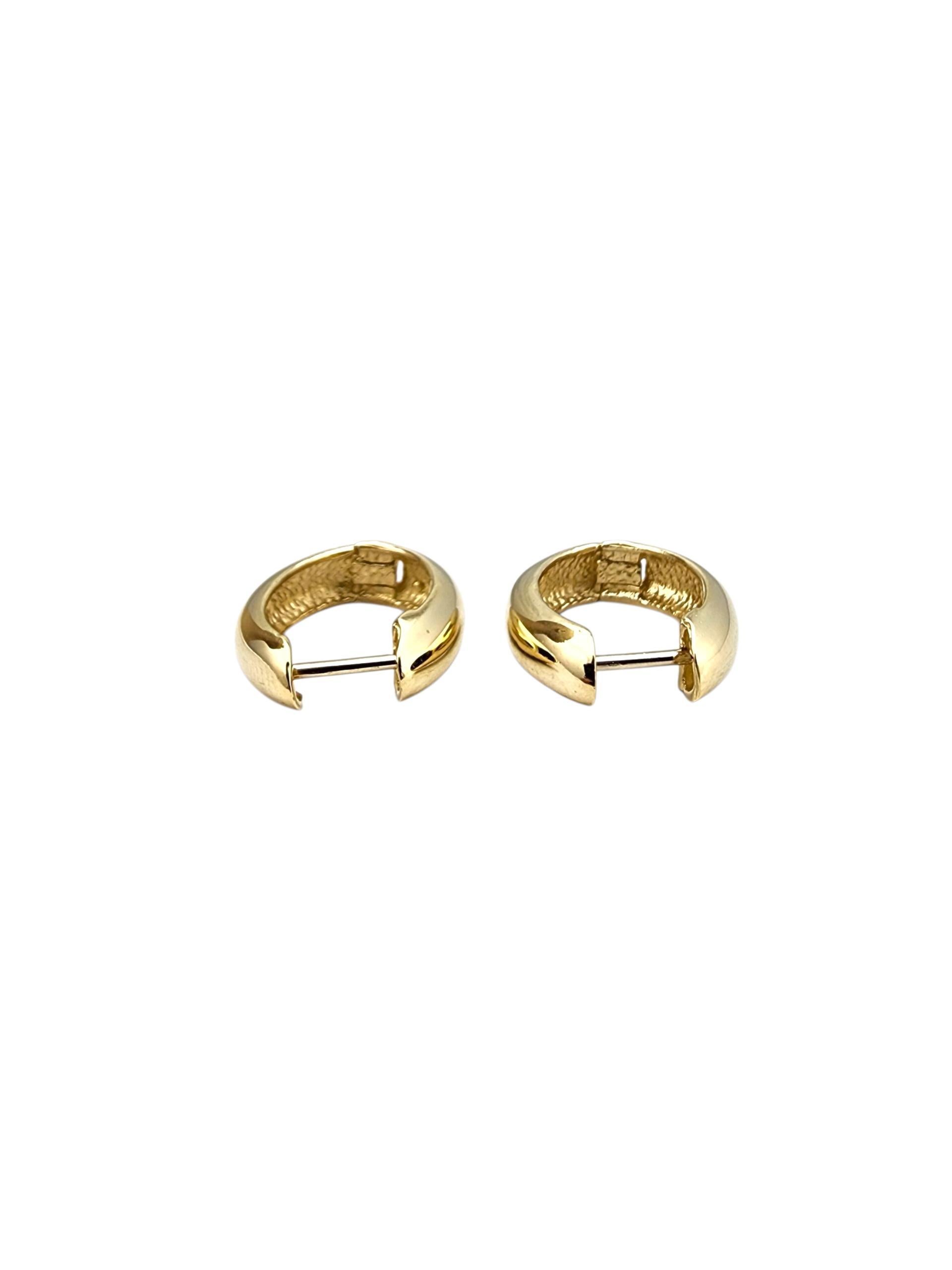 Pendientes de aro ovalados de oro amarillo de 10 quilates #22694 en Bueno estado para la venta en Washington Depot, CT