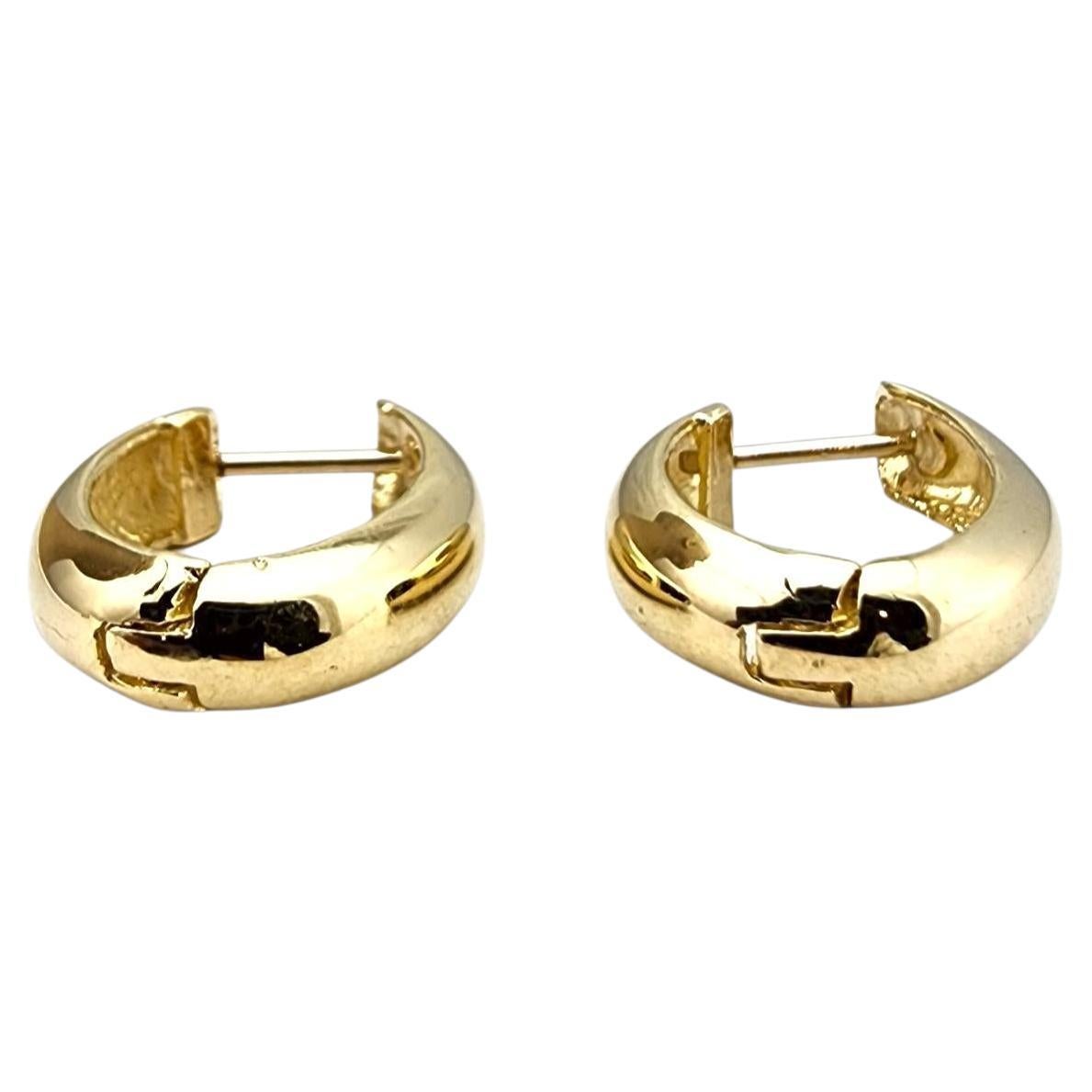 Pendientes de aro ovalados de oro amarillo de 10 quilates #22694