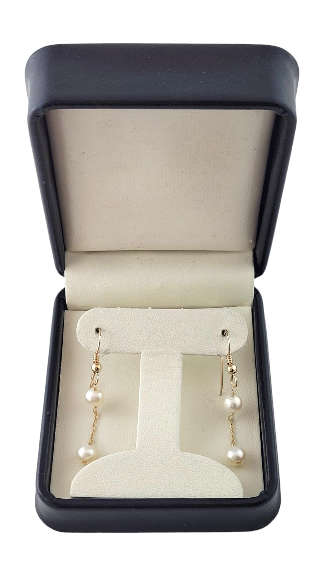 Pendants d'oreilles en or jaune 10 carats et perles n°16914 Pour femmes en vente