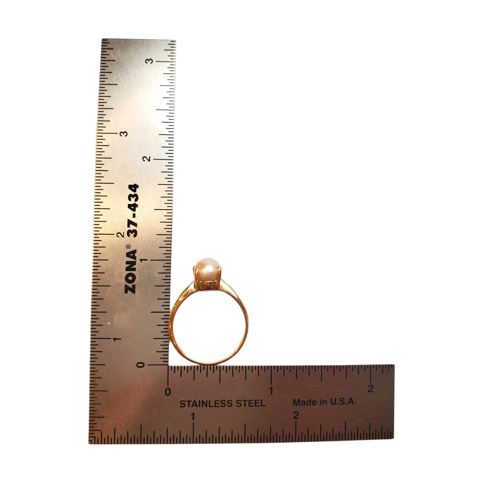 10k gold pearl ring