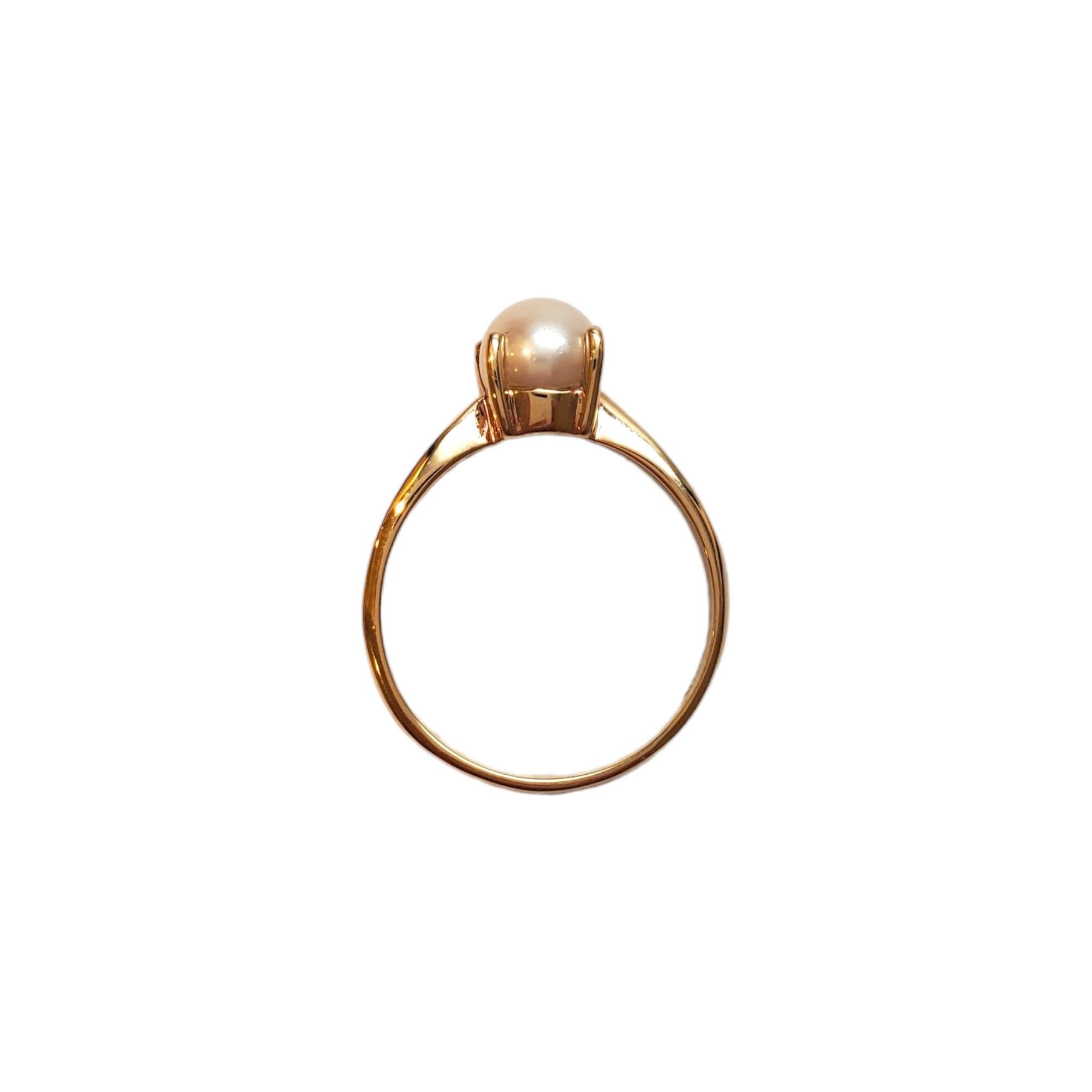 10K Yellow Gold Pearl Ring #17735 2