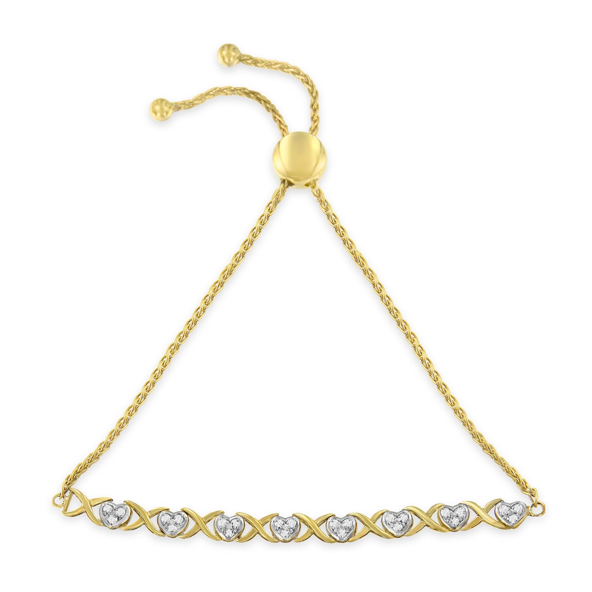 Elegant et intemporel, ce magnifique bracelet bolo en argent sterling .925 présente un poids total de 0,1 carat de diamants ronds, de taille rose, de qualité promo, soit 24 pierres au total. Les diamants de qualité promo, taillés en rose, sont de