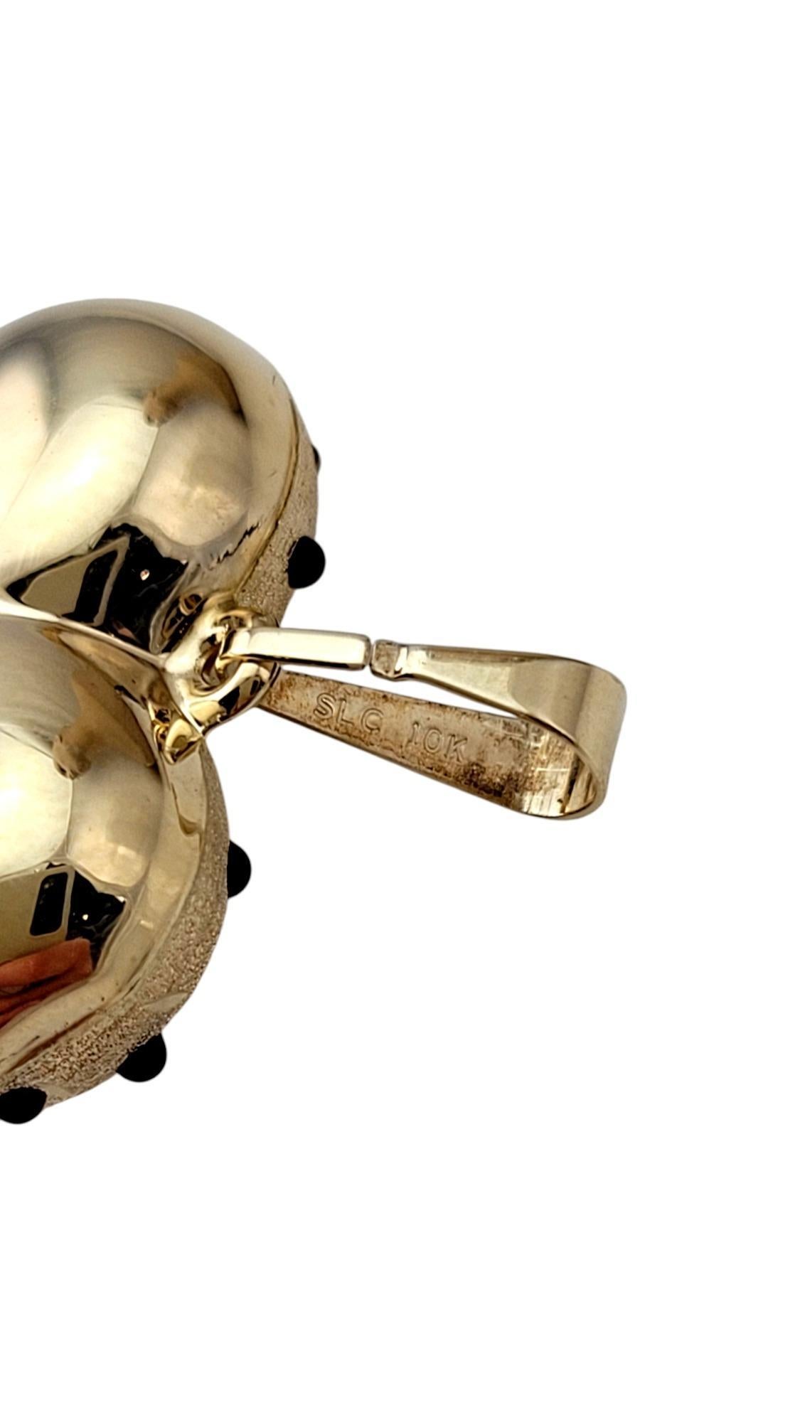 10K Yellow Gold Puffy Heart Pendant with Enamel Dots #20321 4