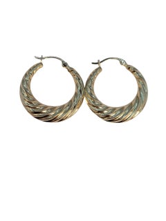 10k Yellow Gold Shrimp Hoop Earrings #23135