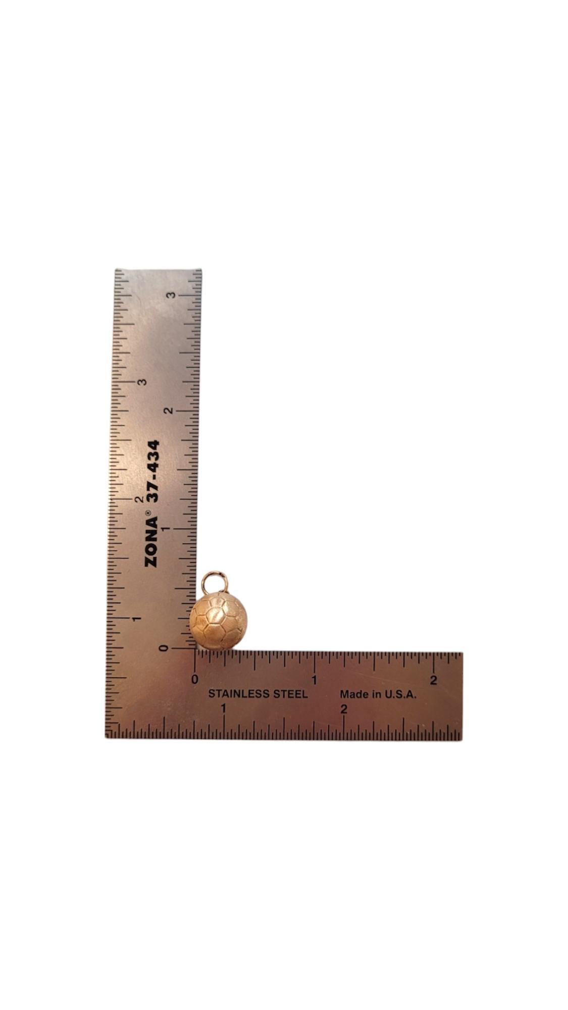10K Yellow Gold Soccer Ball Charm #18449 For Sale 2