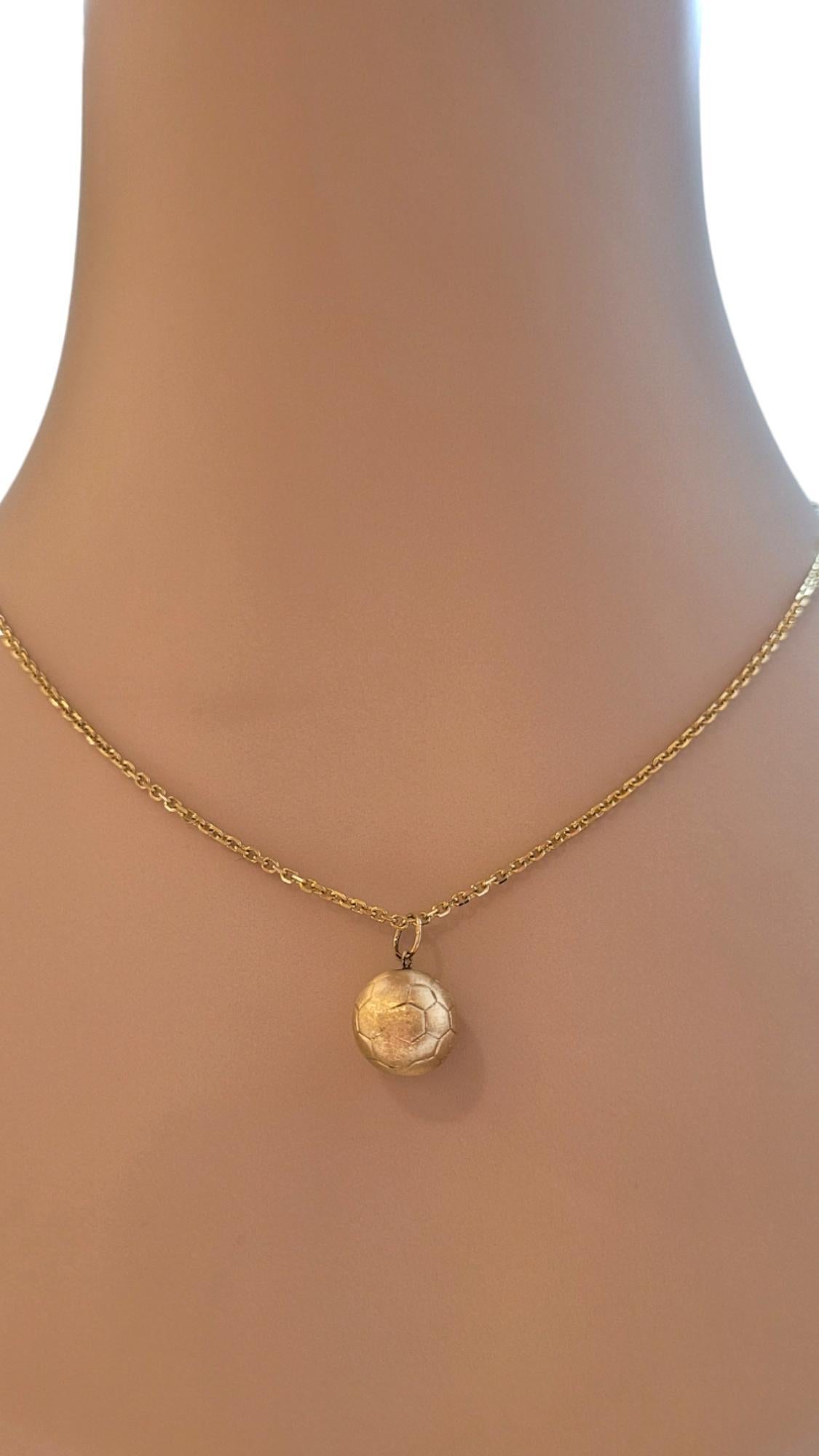 10K Yellow Gold Soccer Ball Charm #18449 For Sale 3
