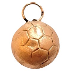 10K Yellow Gold Soccer Ball Charm #18449