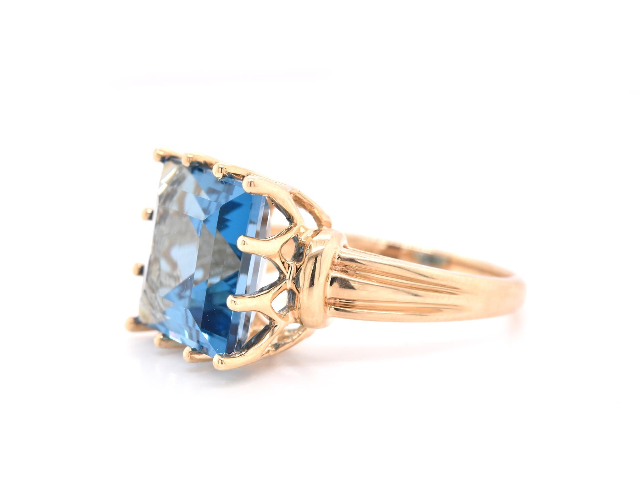 10 carat blue topaz ring