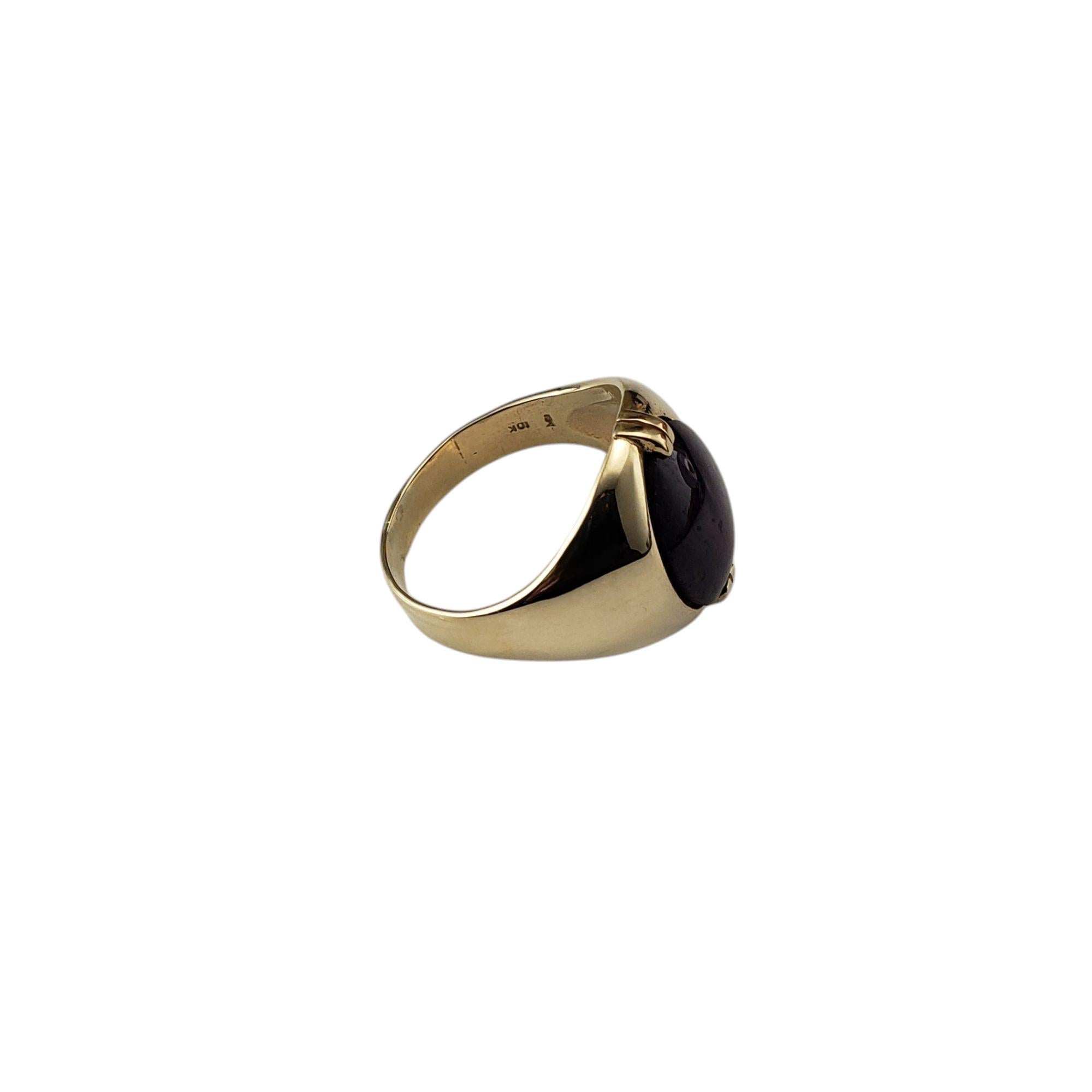 Anillo de oro amarillo de 10 quilates con estrella de rubí talla 10 #21180 Contemporáneo en venta