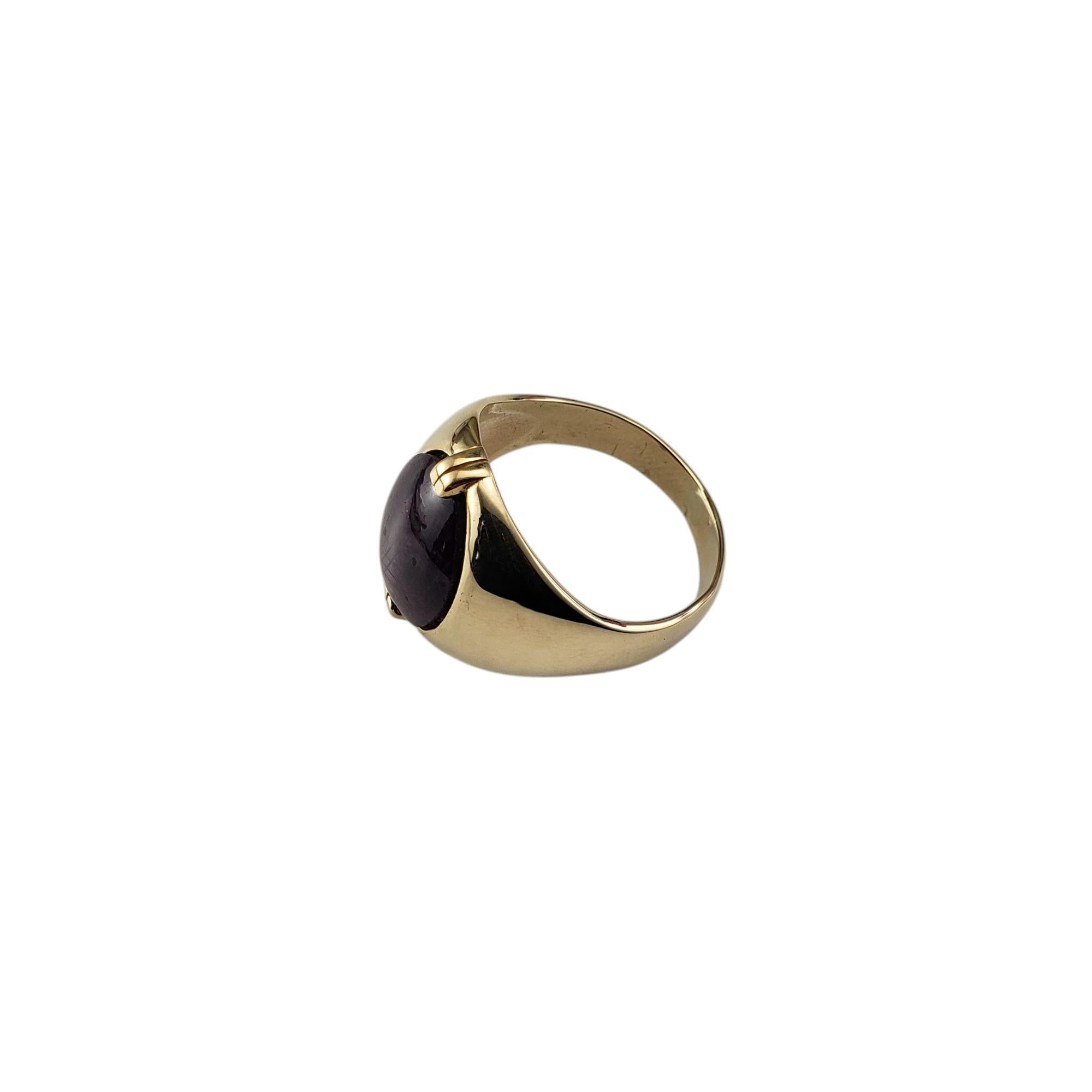 Anillo de oro amarillo de 10 quilates con estrella de rubí talla 10 #21180 Cabujón en venta