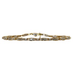 Tennisarmband aus 10 Karat Gelbgold, 8 g