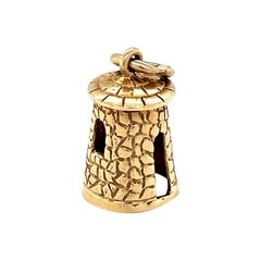 10k Yellow Gold Tower Charm