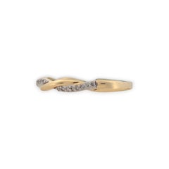 Helena 10K Yellow Gold Twisted Diamond Band .10 CTW Natural Diamonds