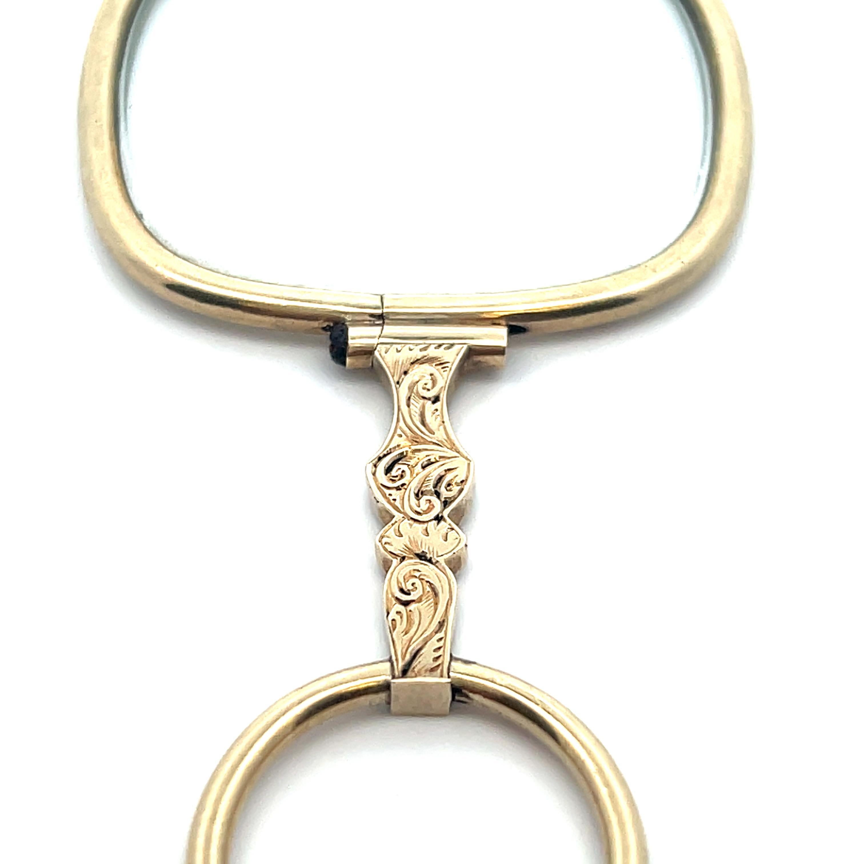 Vittoriano Lorgnette vittoriana in oro giallo 10k in vendita