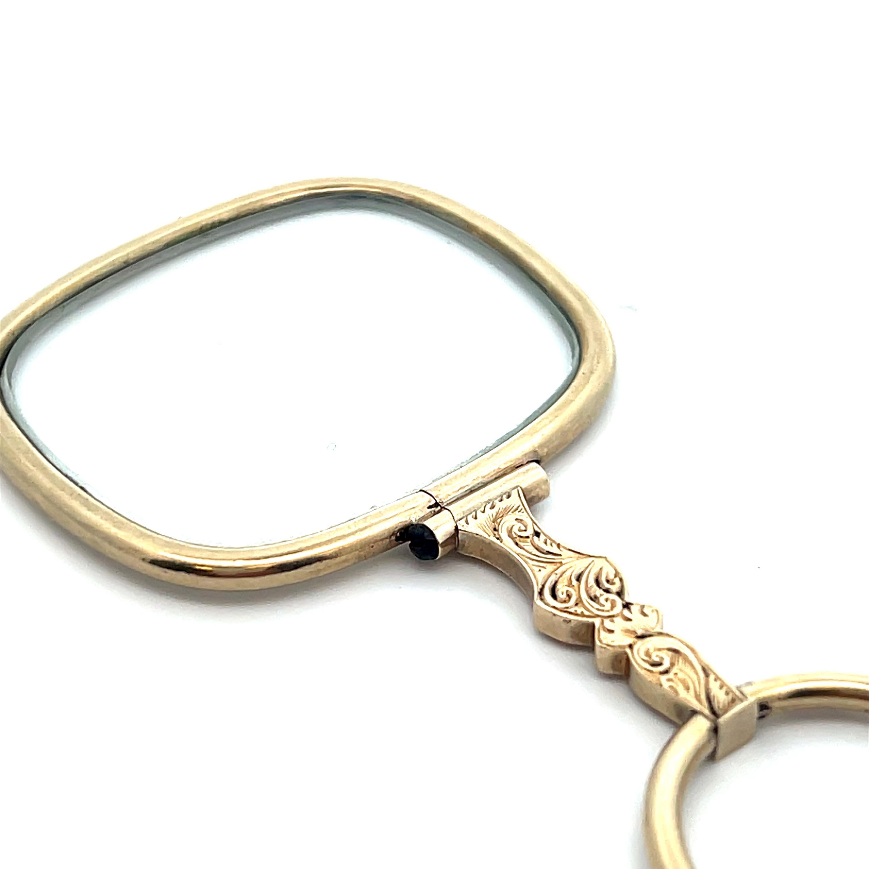 Lorgnette vittoriana in oro giallo 10k In condizioni buone in vendita a Lexington, KY