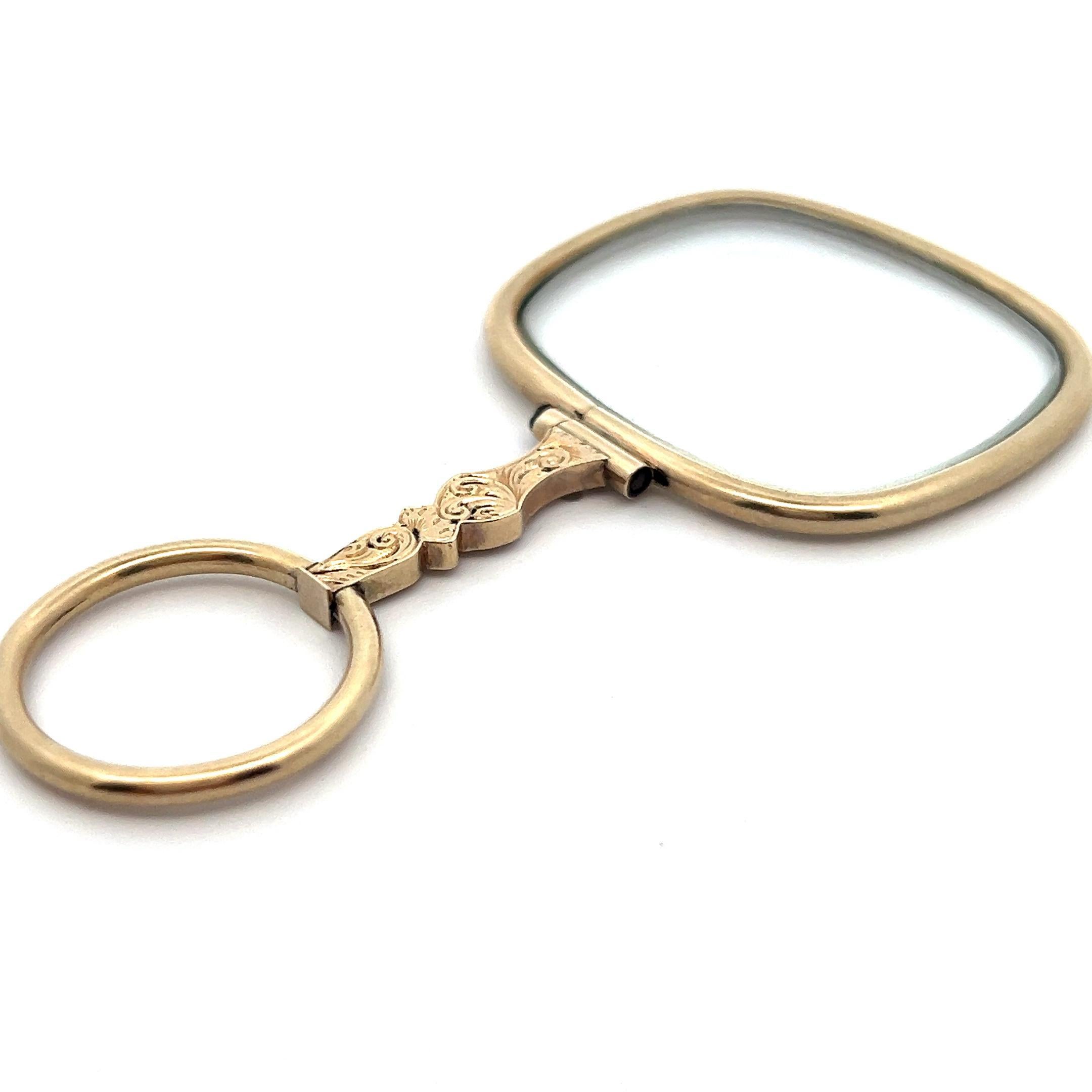 Lorgnette vittoriana in oro giallo 10k in vendita 1