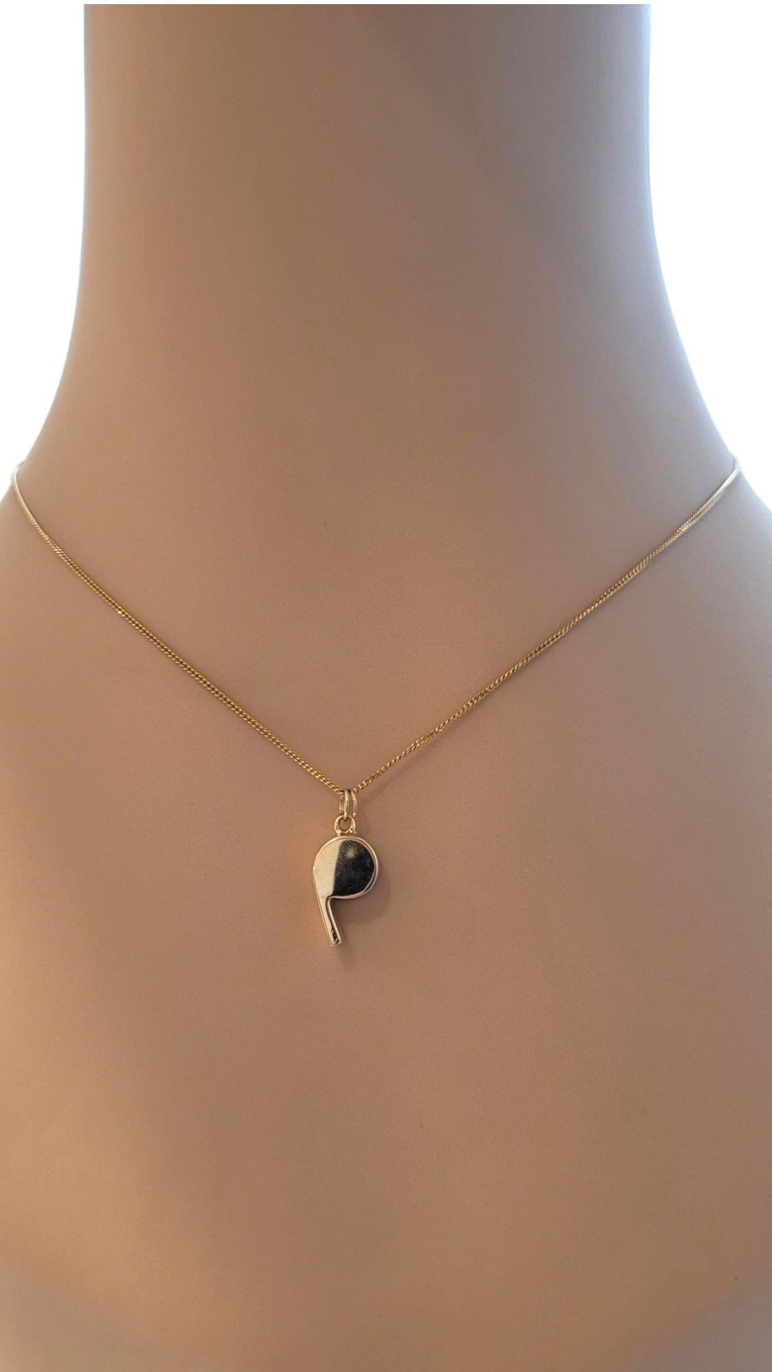 10K Yellow Gold Whistle Charm #20553 For Sale 2