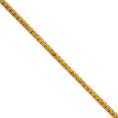 10K Yellow Gold Yellow Diamond Tennis Chain Necklace