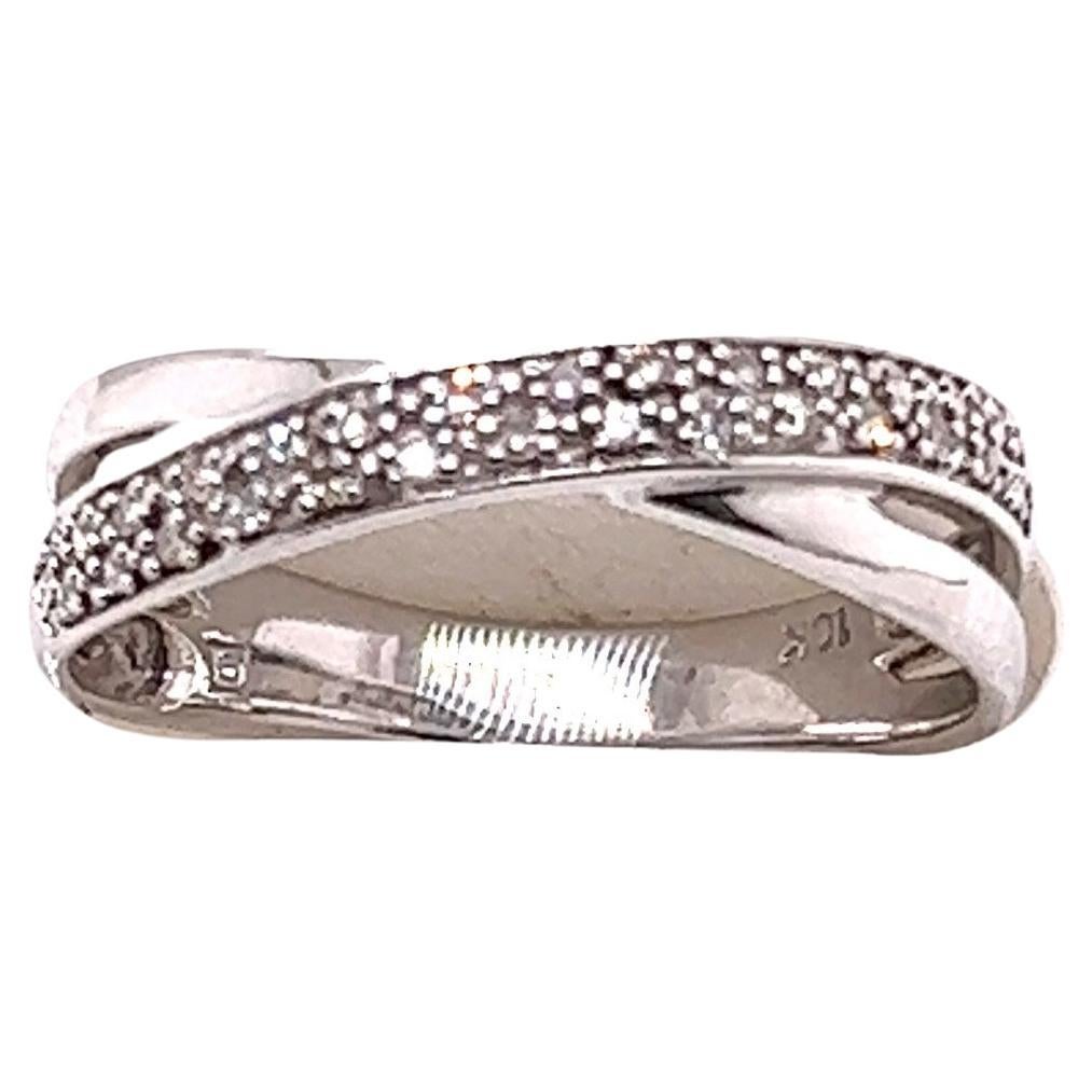 10kt Crossover Ring with.15 Carat Diamonds