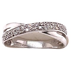 10kt Crossover Ring with.15 Carat Diamonds