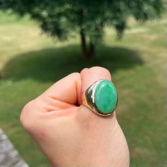 10KT Gold Men's Jade Ring