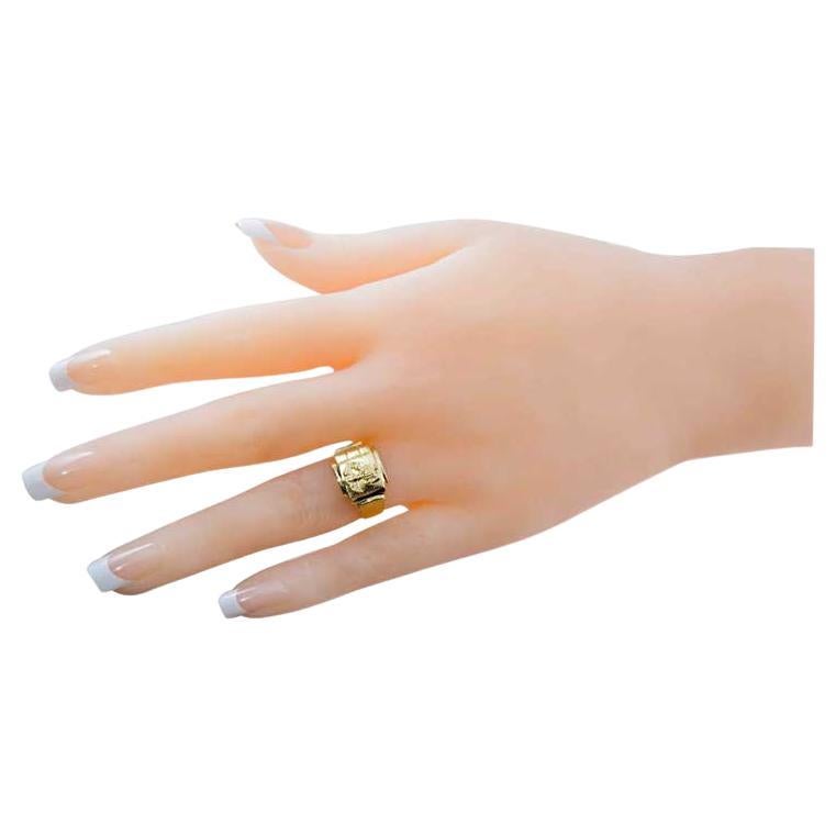 10Kt. Massivgold Art Deco Ring Größe 6,5 und handgefertigt ca. 1940''s im Angebot 5