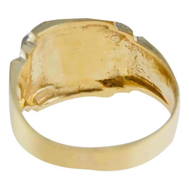 10Kt. Massivgold Art Deco Ring Größe 6,5 und handgefertigt ca. 1940''s im Angebot 2