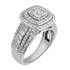 10 Karat White Gold 1 Carat Round Diamond Bridal Ring