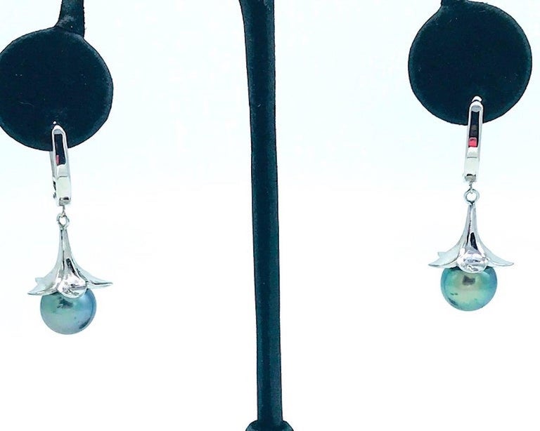 Orecchini Petali - Perle Dei Mari Del Sud Dorate, Oro Giallo