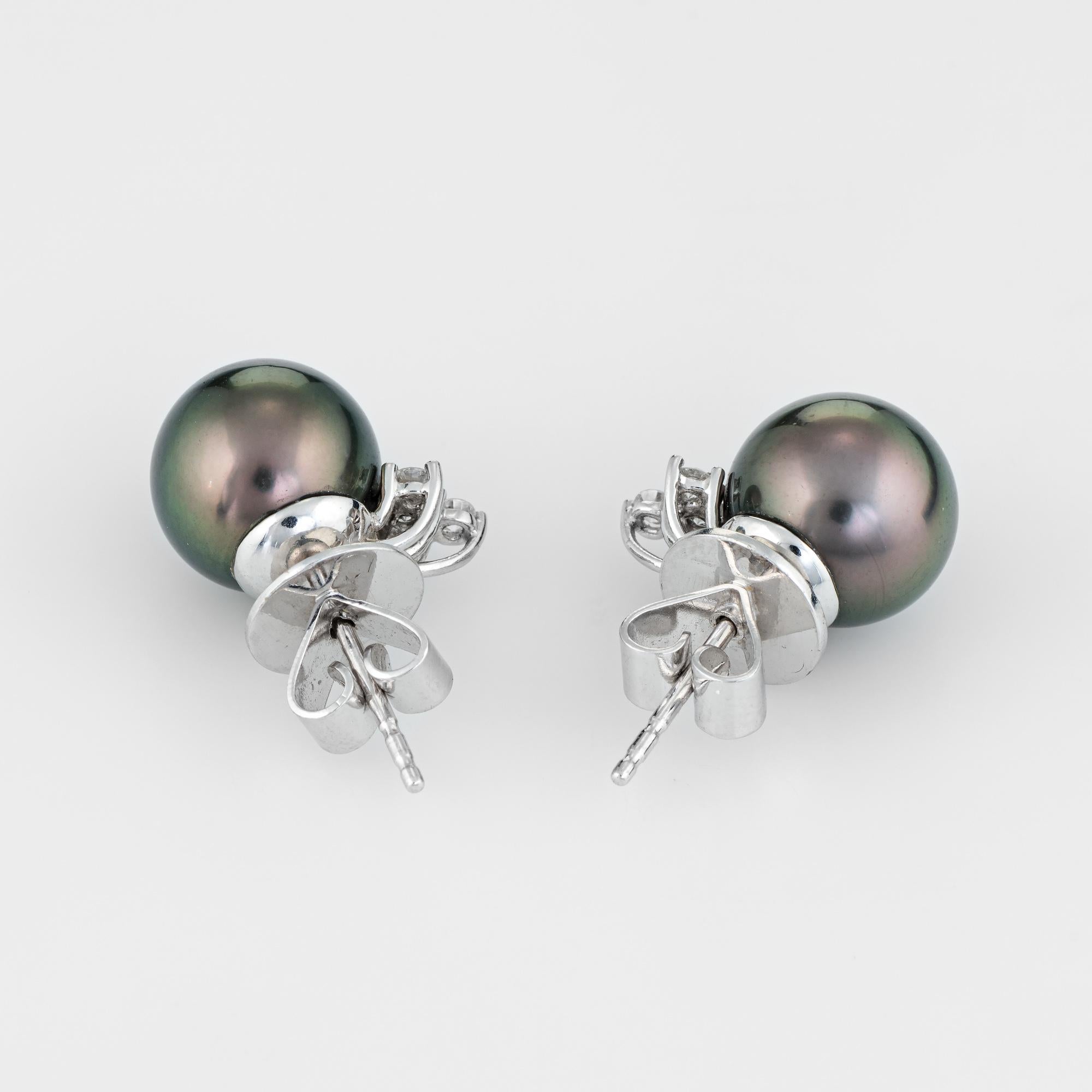 dark pearl earrings