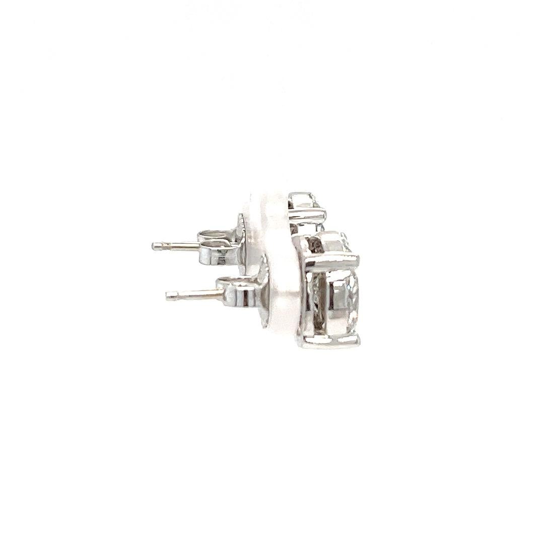 Women's or Men's 10mm Diamond Cluster Stud Earrings For Sale