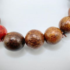 10mm Kalimantan Agarwood & Red Coral Beads Bracelet