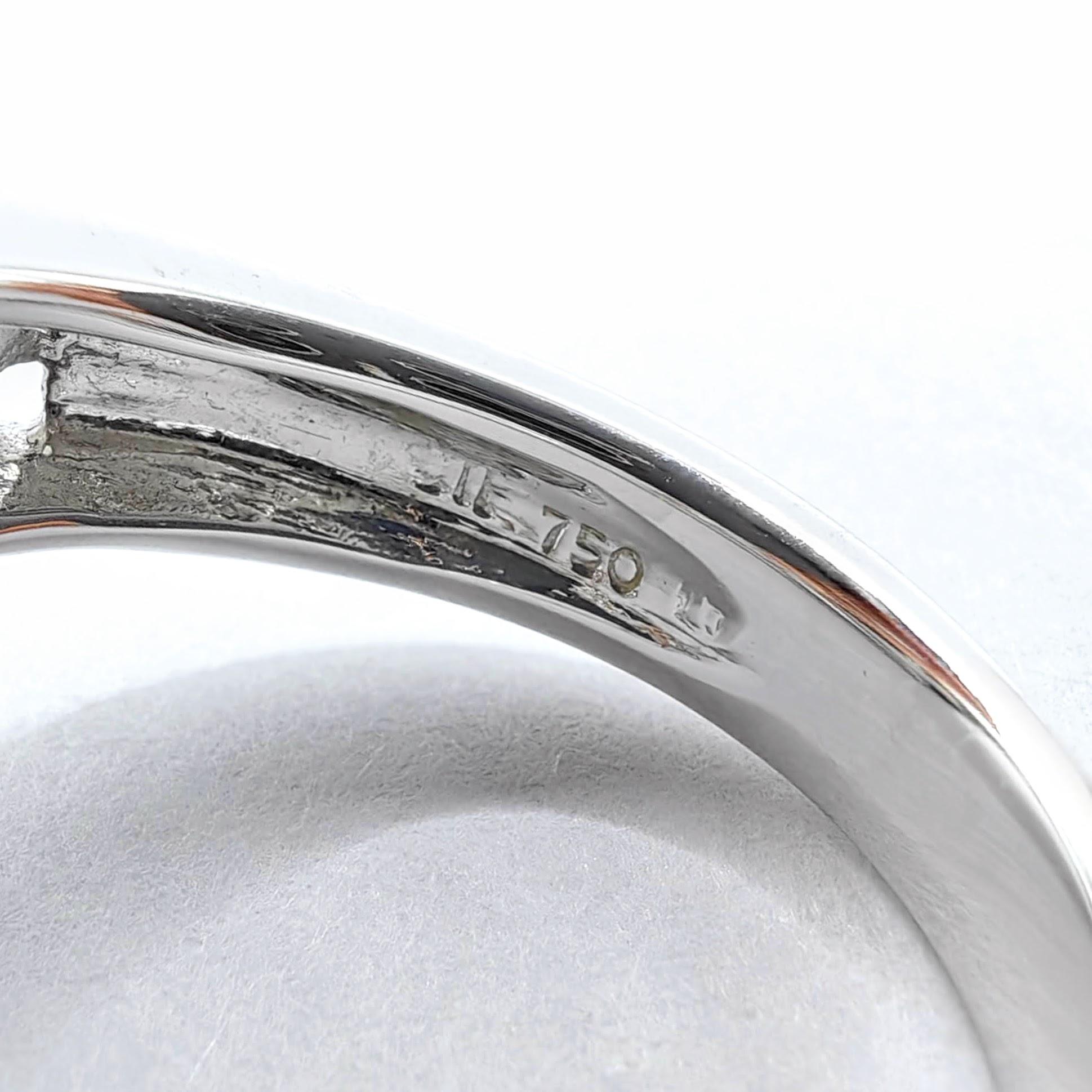De las mujeres Anillo de perla negra de Tahití de 10 mm y diamante natural talla redonda en oro blanco de 18k en venta