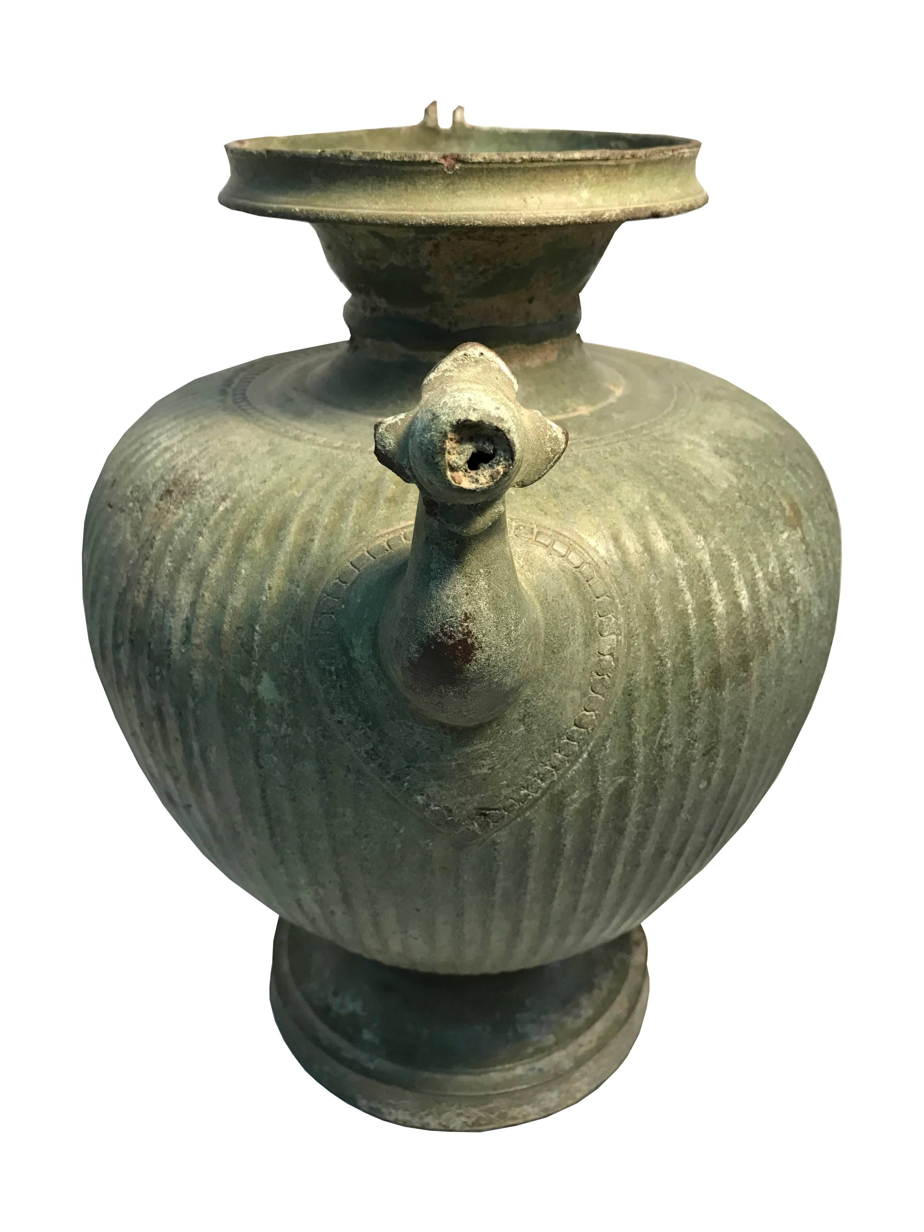 Other 10th Century, Rare Bronze Ewer, Baphuon Style, Angkor Period, Art of Cambodia For Sale