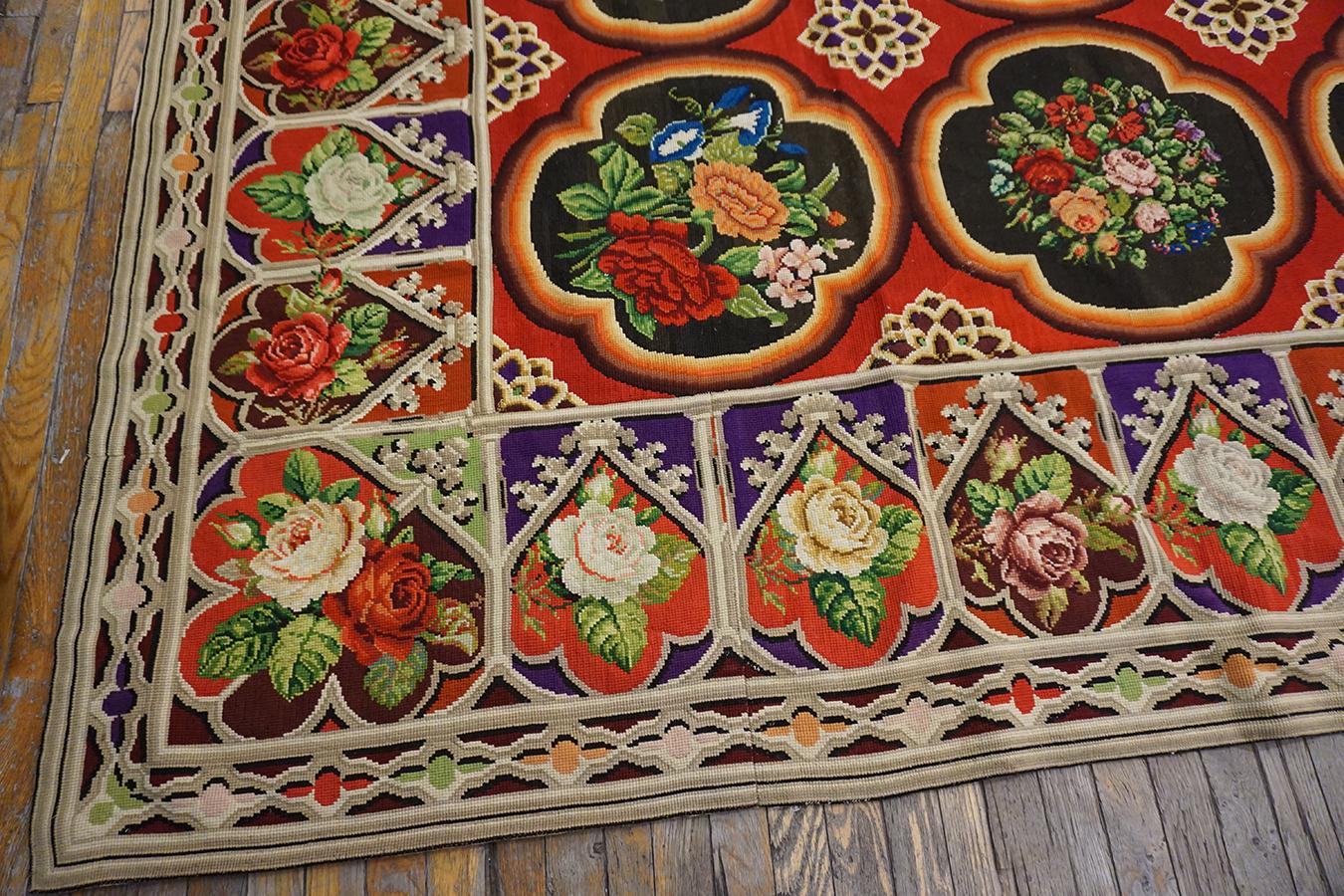 19th Century English Needlepoint Carpet ( 12' x 17' - 366 x 518 ) For Sale 4