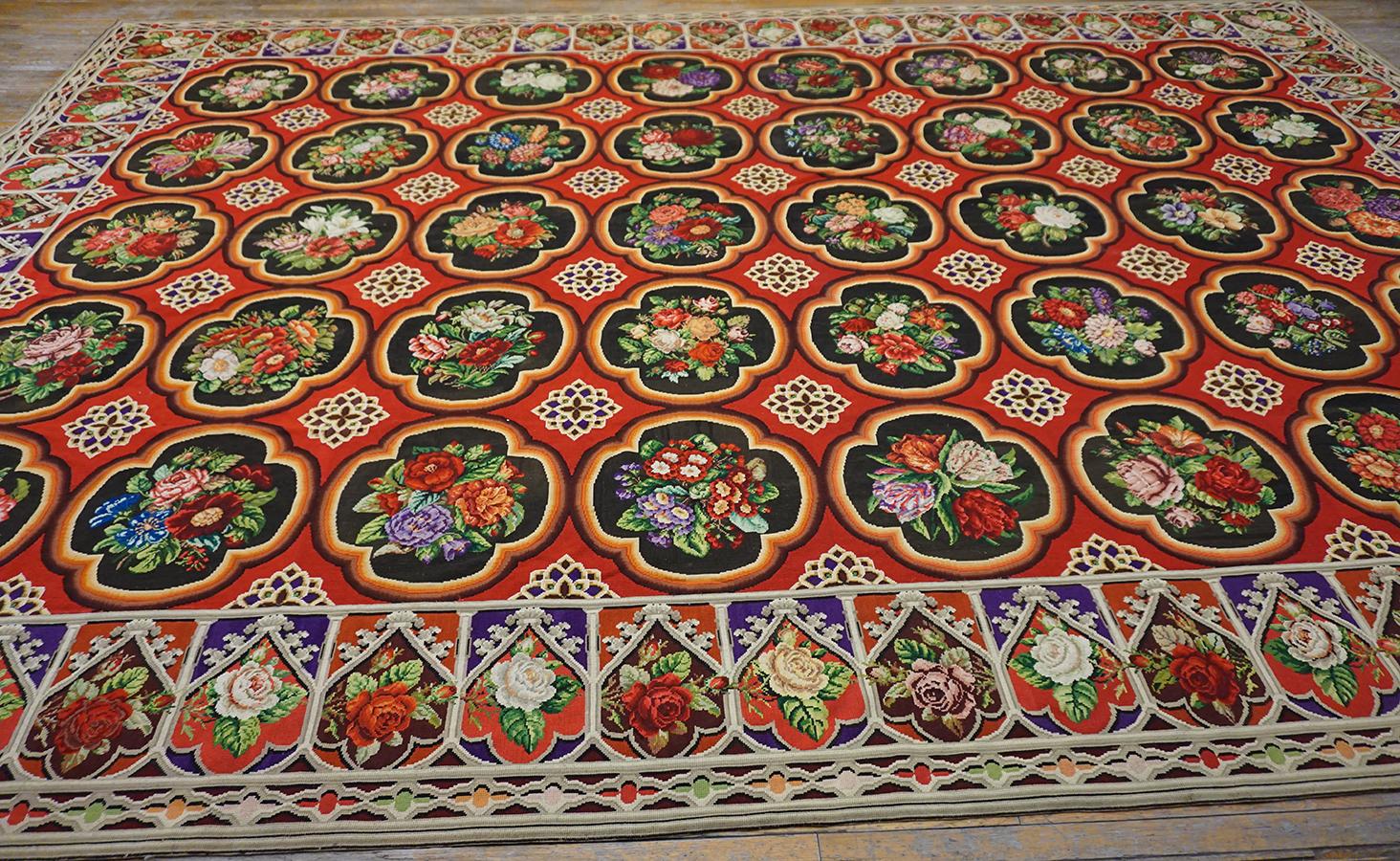 19th Century English Needlepoint Carpet ( 12' x 17' - 366 x 518 ) For Sale 5
