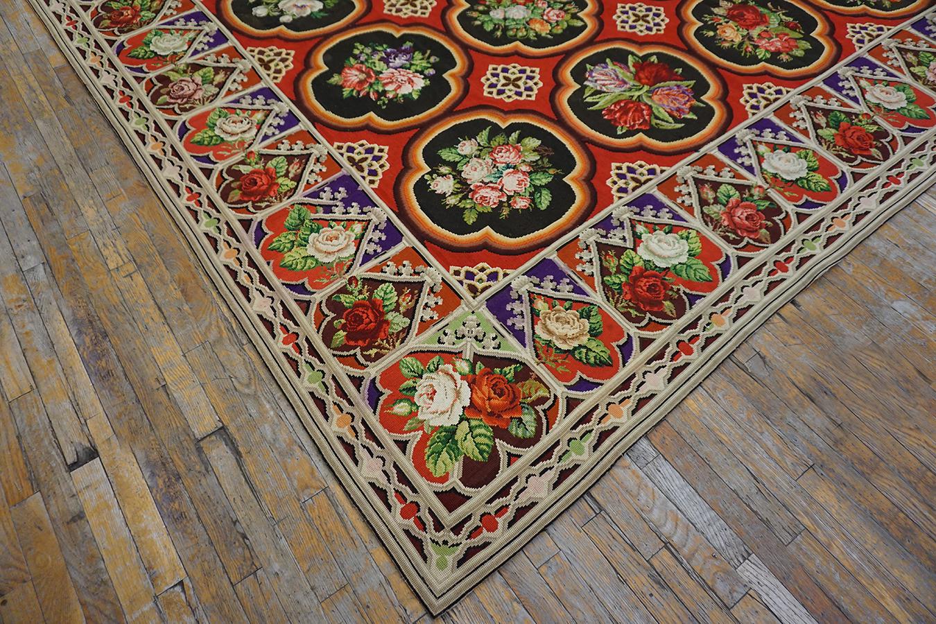 19th Century English Needlepoint Carpet ( 12' x 17' - 366 x 518 ) For Sale 7