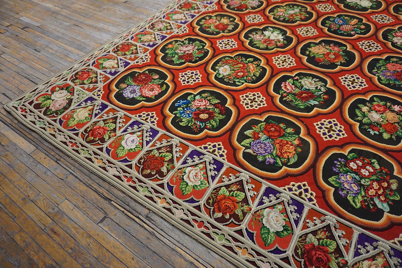 Late 19th Century 19th Century English Needlepoint Carpet ( 12' x 17' - 366 x 518 ) For Sale