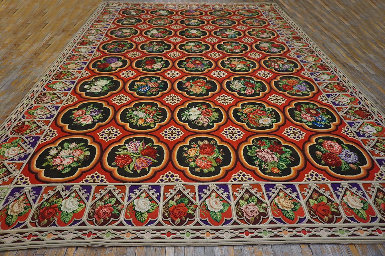 19th Century English Needlepoint Carpet ( 12' x 17' - 366 x 518 ) For Sale 2