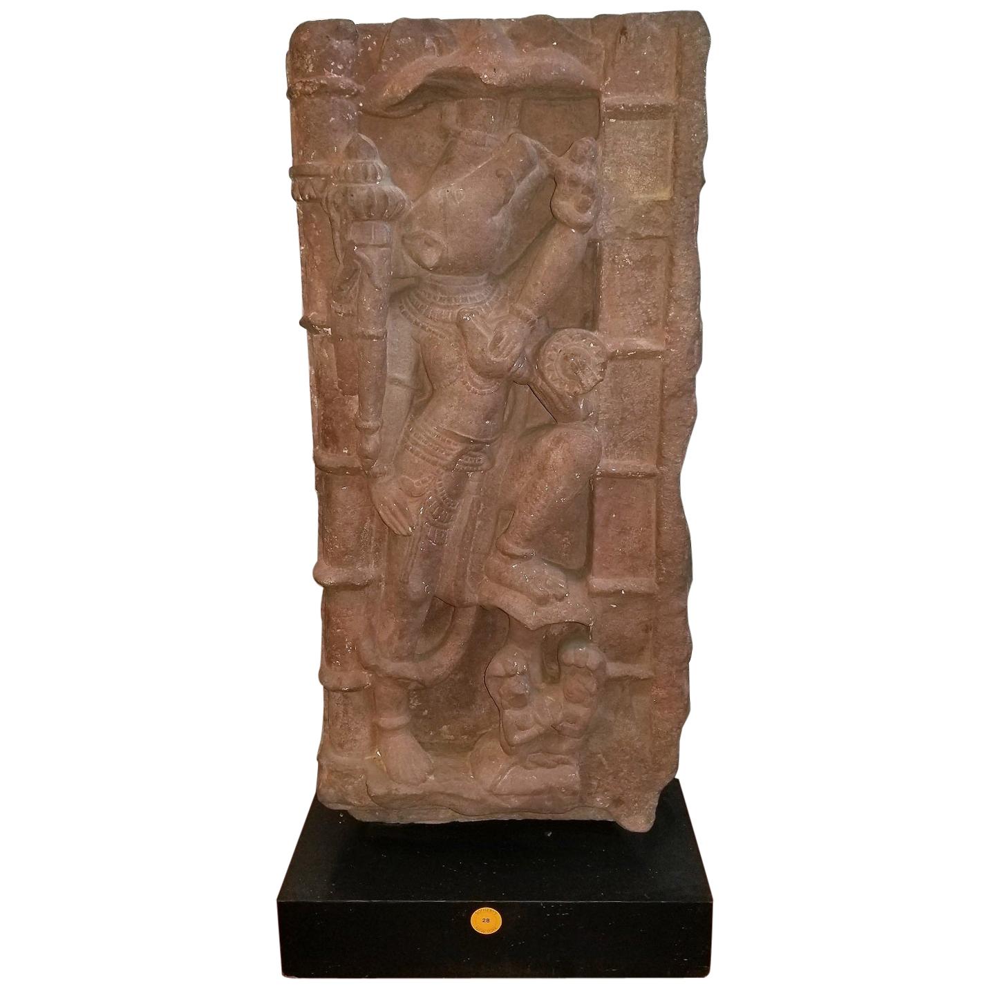 10th Century Varaha Red Sandstone Central, India For Sale